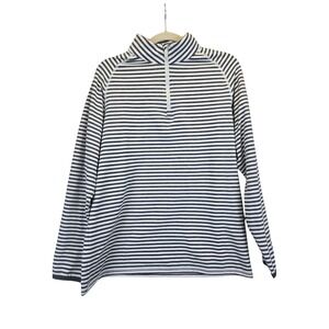 GFORE Mens Striped Quarter Zip Long Sleeve Golf Pullover Shirt Medium Preppy